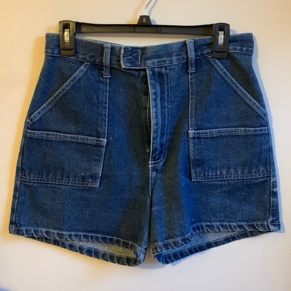 Dark blue denim shorts - Picture 2 of 4